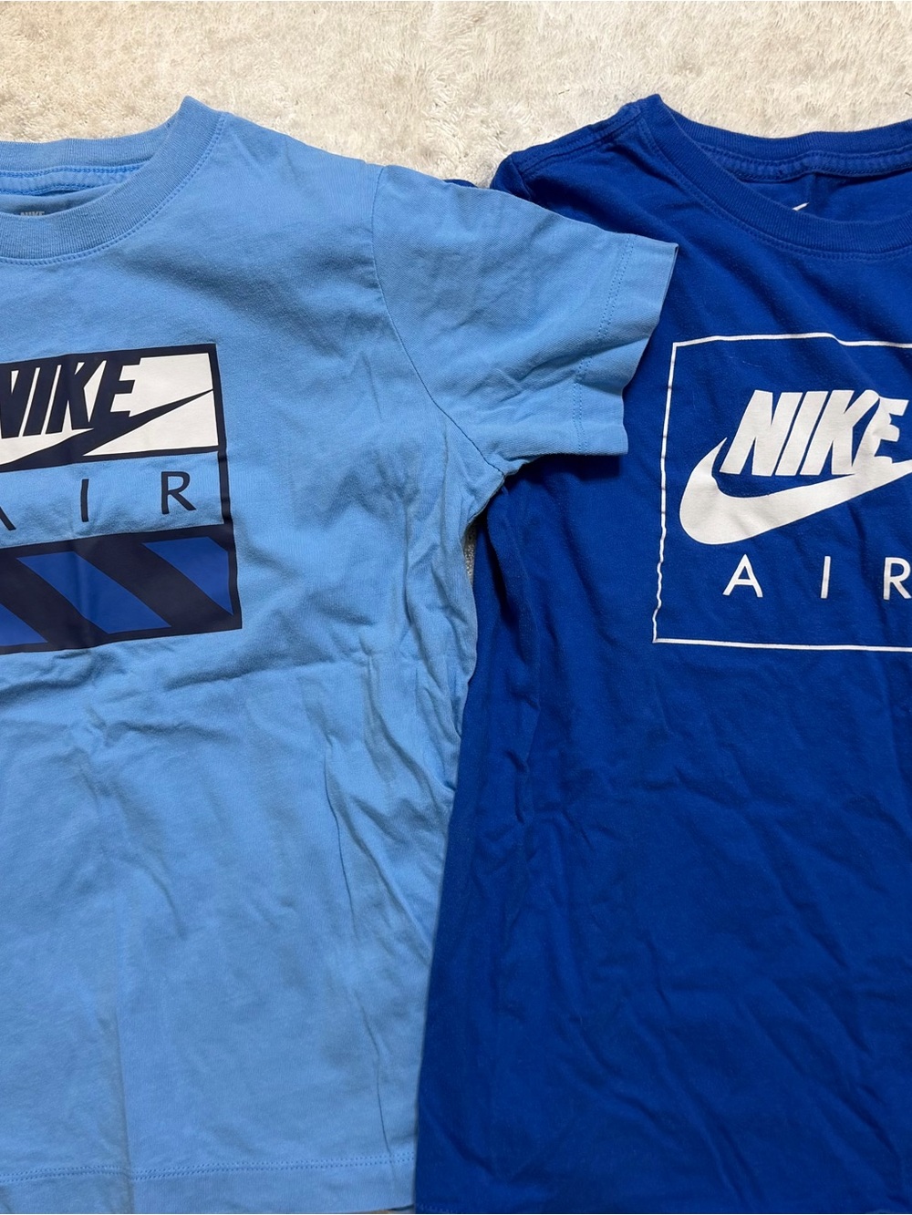 Nike Kids Short Sleeve Graphic Tees - Light Blue & Royal Blue